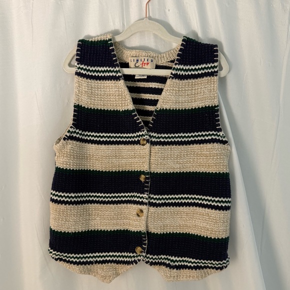 Vintage Limited Too Striped Knit Sweater Vest - Picture 2 of 7